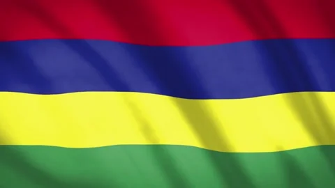Mauritius Flag Stock Footage 188146137