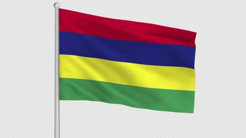 Mauritius Flag Video stock 226987658