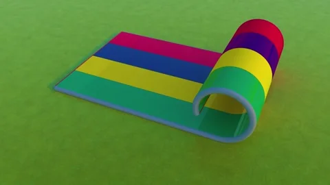 Mauritius Flag Video stock 261010493