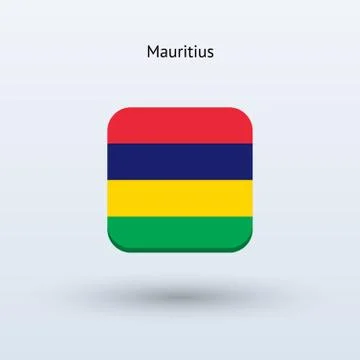 Mauritius flag icon Stock-Illustration