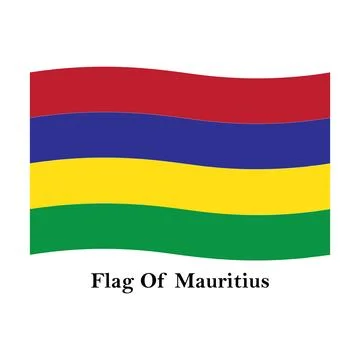 Mauritius flag icon Stock Illustration