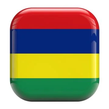 Mauritius flag icon image Stock Illustration