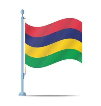 Mauritius flag 스톡 일러스트