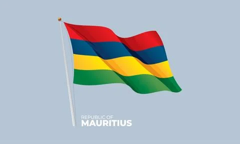 Mauritius flag Illustrazione stock