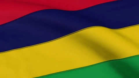 Mauritius Flag Loop Video stock 241213379