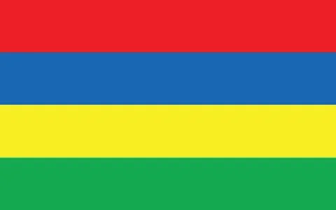 Mauritius flag vector graphic. Rectangle Mauritian flag illustration. Mauriti 스톡 일러스트