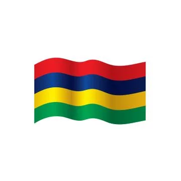 Mauritius flag, vector illustration Stock Illustration