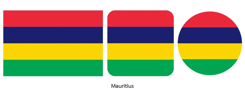 Mauritius flag, vector illustration Stock Illustration