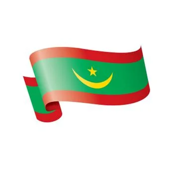 Mauritius flag, vector illustration on a white background Illustrazione stock