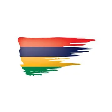 Mauritius flag, vector illustration on a white background. Stock Illustration