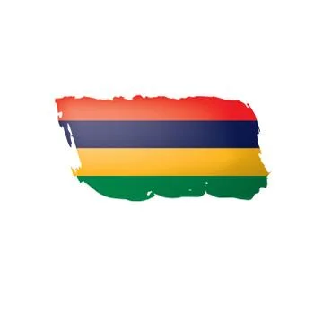 Mauritius flag, vector illustration on a white background. Stock Illustration