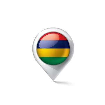 Mauritius flag, vector illustration on a white background Stock Illustration
