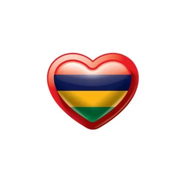 Mauritius flag, vector illustration on a white background Stock Illustration