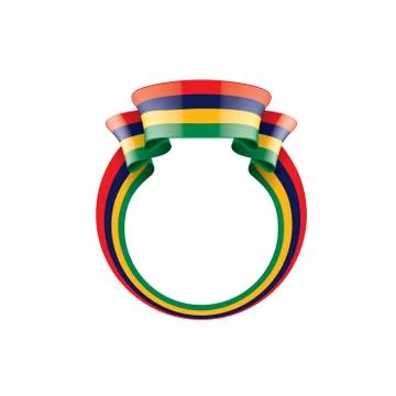 Mauritius flag, vector illustration on a white background Stock Illustration