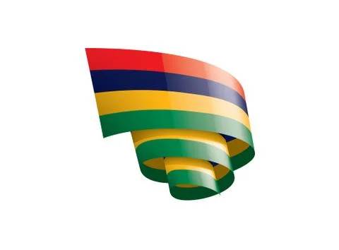 Mauritius flag, vector illustration on a white background Stock Illustration