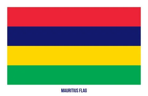 Mauritius Flag Vector Illustration on White Background. Mauritius National Flag Stock Illustration