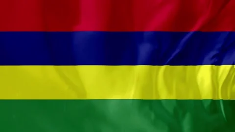 Mauritius Flag Waving Motion Animation 4K Stock Footage 313976826