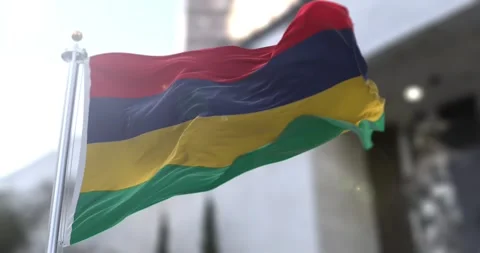 Mauritius-flag-waving-seamless-loop-4k-60fps Stock Footage 331713987