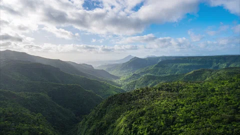 Mauritius Gorges View Point timelapse 4K (ProRes 4444) Stock Footage 199364055