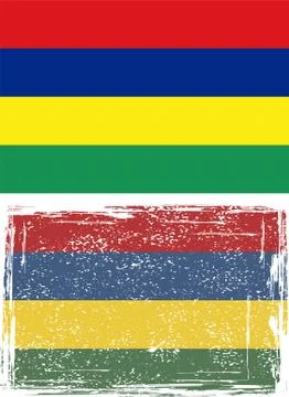 Mauritius grunge flag. Vector illustration Illustrazione stock