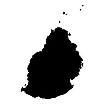 Mauritius island map symbol shape, travel web flat concept icon vector illust 스톡 일러스트