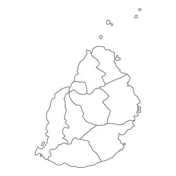 Mauritius island map symbol shape, travel web flat concept icon vector illust 스톡 일러스트