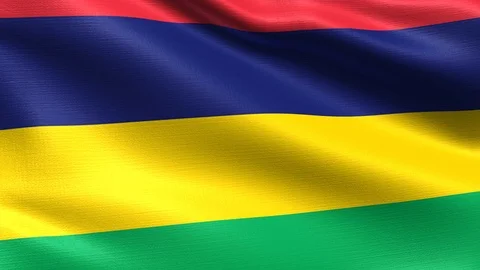 Mauritius Looping Flag 4K, Seamless looping with highly detailed fabric texture Vídeos de archivo 106595342