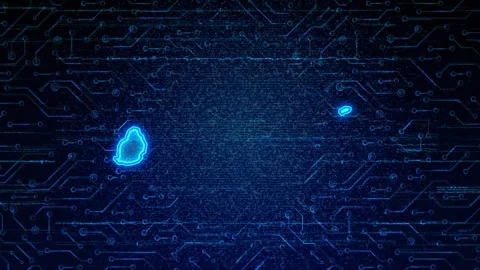 Mauritius Map Digital Technology Opener Stock Footage 335081599