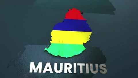 Mauritius Map Stock Footage 279755595