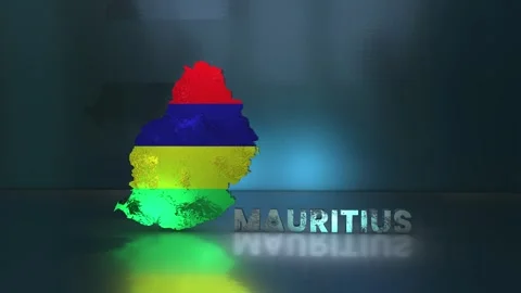Mauritius Map Stock Footage 283075905