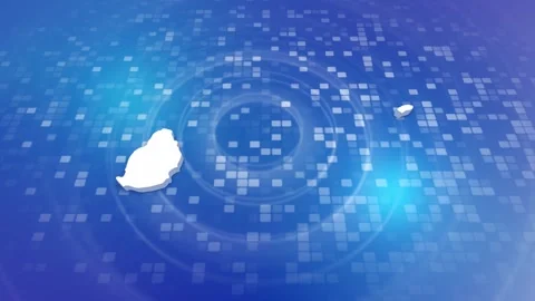 Mauritius Map Intro Stock Footage 247911249