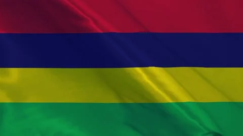 Mauritius National Waving Flag, Motion Animation of Mauritius National Flag Stock Footage 304570858