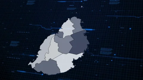 Mauritius network map Stock Footage 87977279