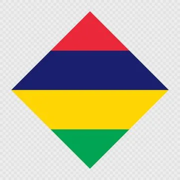Mauritius rhombus flag. Vector illustration. Stock Illustration