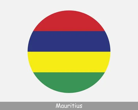 Mauritius Round Flag Stock Illustration