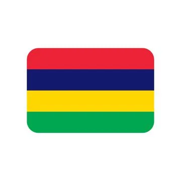 Mauritius vector flag isolated on white background Stock Illustration