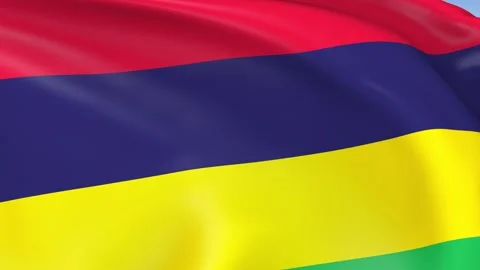 Mauritius Waving Flag Background Loop Stock Footage 317844982