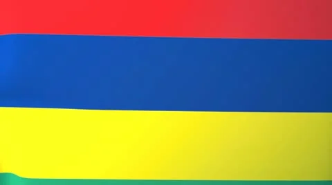 Mauritius Waving Flag Stock Footage 10762182