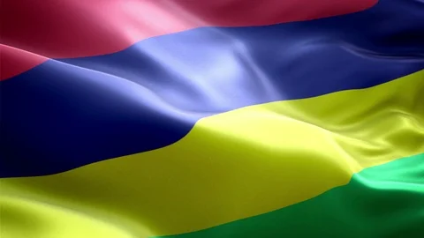 Mauritus Flag Stock Footage 116386678
