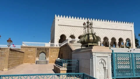 Mausoleum of Mohammed V in Rabat.  Stock Footage 332130658