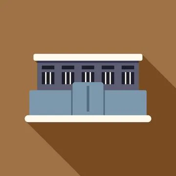 Mausoleum monument building flat design icon illustration Ilustración de archivo