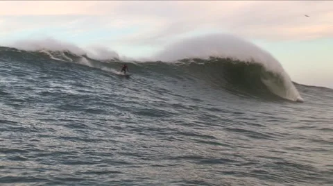 Mavericks Surfing Stock Footage 42724322