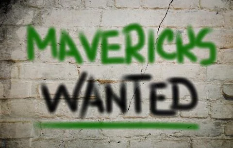 Mavericks wanted concept Stock Illustration