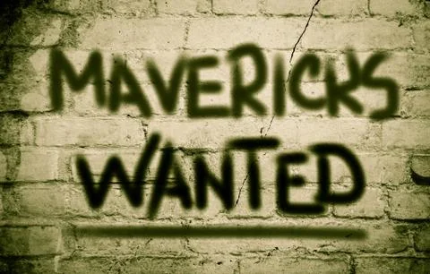 Mavericks wanted concept Illustrazione stock