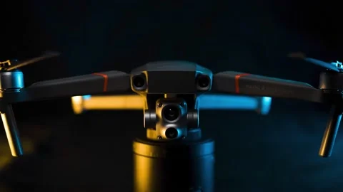 Mavic 2 enterprise advanced drone on display Stock Footage 165375007
