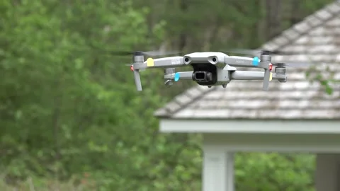 Mavic Air 2 returning home after a mission. Stock Footage 131265874