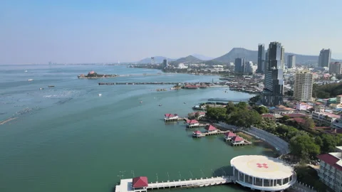 Mavic Pro 2 flying over the sea Stock Footage 146373191