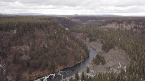 Mavic Pro Idaho Winter Waterfall Stock Footage 106187049