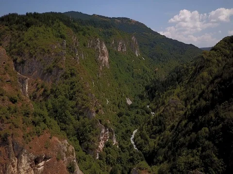 Mavrovo national park backwards tracking shot of mountain chain 2720 × 1530 Stock Footage 80980910