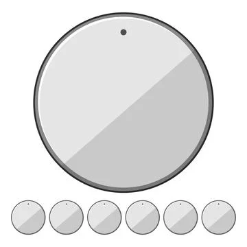 Max dial knob cartoon vector graphic Stock Illustration